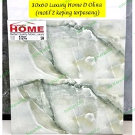 Keramik 30x60 Hijau Luxury Home D Olina 36127 Kualitas 1 (kilat)