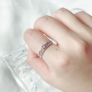 丹泉石坦桑石925純銀蕾絲寶石戒指 可調式戒指