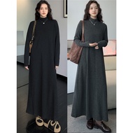 Oladivi Plus Size Women's Dress - Long Sleeve Casual Style | 60257 F054