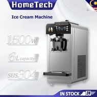 🔥5-year warranty🔥1500W 3-Flavor Soft Serve Ice Cream Machine Aiskrim Mesin Commercial Ice Cream Make