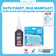 Brighty 20% AHA BHA PHA LHA Peeling Solution X Brighty Glow & Bright Bar Soap Sabun Mandi Pemutih ba