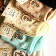 6 dual email cartoon floral Peter Rabbit in tube socks， women s socks cotton heat preservation cotto
