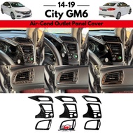Honda City Gm6/FL 2014-2019 Forged Carbon Trim&Glossy Black Aircond Outlet Panel Protector Cover