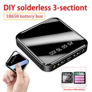 DIY 18650 Power Bank Case 4 in 1 Battery Charge Storage Box Shell Micro USB Type C with Flashlight For Charging Mobile Phones