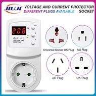 JIUJI Automatic Voltage Protector Current For Refrigerator Socket AC 220V Adjustable 1-16A Power Bab