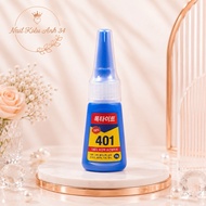401 glue for 100% super strong rhinestone nails