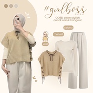 Simple Teenagers for Coffee | Keyla Vest + Cuff + Culottes | Outfit One Set 3in1 - AM169N