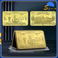 1 Billion Dolar Koin Souvenir Emas Logam Gold Bar Replika Emas Murni Patung Liberty