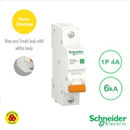 Schneider MCB 1P 4A 6kA New Domae MCB Breaker 1 Phase 4 Amp 6kA