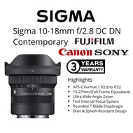 (SIGMA MALAYSIA SET)SIGMA 10-18MM F/2.8 18-50MM F/2.8 56MM F/1.4 30MM F/1.4 FOR SONY FUJIFILM CANON 