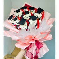 GRADUATION BEAR BOUQUET FOR YEARBOOK PHOTOGRAPHY 1O super large bear - meaningful gift - handmade up