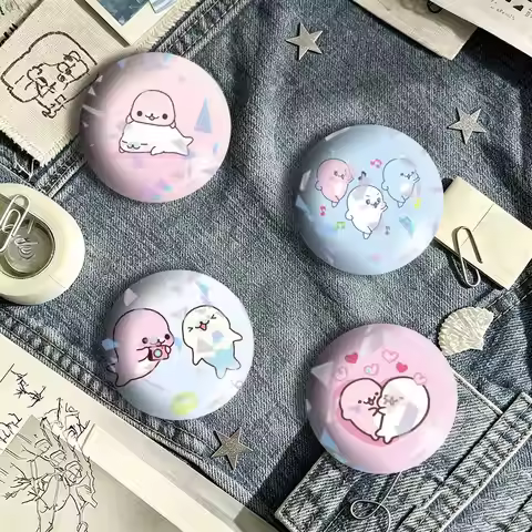Kawaii Cute Mamegoma Baby Seal Brooch Metal Decorative Brooch Pins for Backpack Clothes Jacket Acces