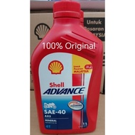 100% Original Shell Advance 4T Motorcycle Engine Oil AX3 SAE-40 (Mineral)