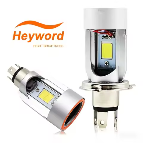 Heyword 1pc Motorcycle LED Headlight RTD E01C H4 HS1 BA20D S2 Bulb 12W 1200LM DC For Motorbike Scoot