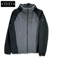 Jack Wolfskin 黑色 x 灰色 Northern Point 軟殼外套，M 碼 [二手]
