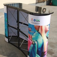 2*2 Portable Pop Up Trade Show Display Exhibition Counter Promotion Podium Table Stand Booth with Wa