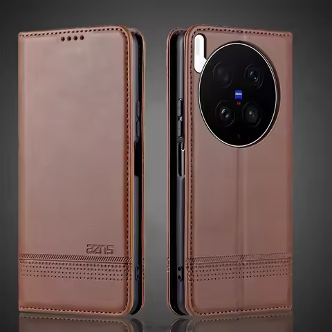 Deluxe Magnetic Adsorption Leather Fitted Case for Vivo X300 Pro Ultra X300s Flip Cover Protective C