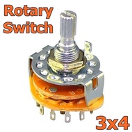 Saklar Putar Rotary Switch 3x4 Selectable Switch Selector Audio - 3x4 4 Posisi BA-05