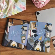 case iPad Gen9 Gen11 Air7 11/13ที่ใส่ปากกา ครอบครัวลูกแมว เคสiPadหมุน 360°Air6 Gen10 Pro13