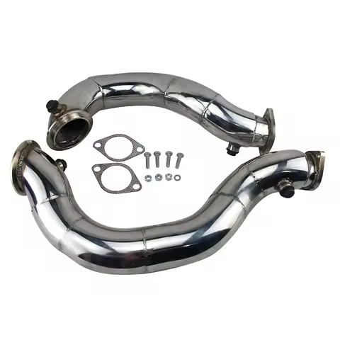 3'' Exhaust Catless Turbo Exhaust Pipe Twin Downpipe For B*W 135i 335i N54 E82 E87 E81 E90 E91 E92 2