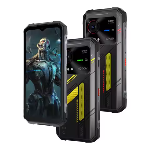 HOTWAV Hyper 7 5G Rugged Phone 6.6'' FHD+ 2K Display 10800mAh Mobile Phone 280LM 64MP Smartphone 8GB