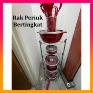 Rak Periuk Kuali Dessini/Vision 5 Tingkat Adjustable Layer Pan Cookware Organizer Stainless Steel St