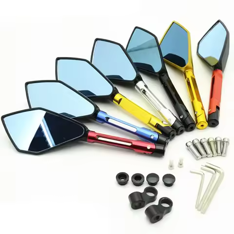 Universal Motorcycle Mirrors Aluminium Rearview Mirror for HONDA Hornet CB650R YAMAHA FZ6 FZ8 MT07 M