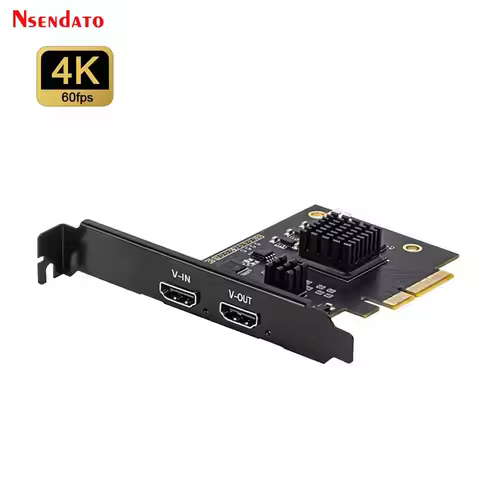 4K 60fps HDMI Video Capture Card Box with loop UHD PCIe Video Recorder Game Audio Capture Card for l