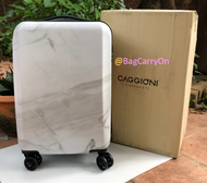 กระเป๋าเดินทาง CAGGIONI ขนาด 20 นิ้ว Carry On ขึ้นเครื่องได้ ของ Premium CitiBank สีขาวลายหินอ่อน