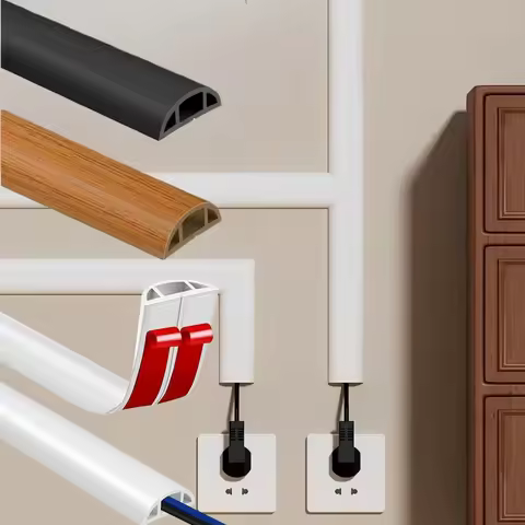 1Pc 1mX3cm Floor Cable Protector Self-Adhesive Floor Cord Cover Floor Cable Sheath PVC Anti Stepping