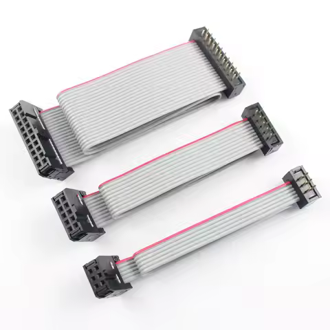 2pcs 2.54mm Pitch IDC FC Female To FD Male Connector 6/8/10/16/18/20/24/26/30/34/40/50 Pin Flat Ribb