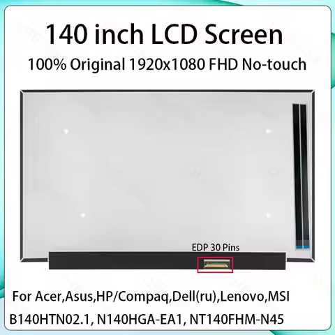 14 Inch Laptop LCD Screen B140HTN02.1 N140HGA-EA1 NT140FHM-N45 Display Matrix Panel Replacement 1920