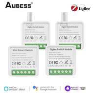 AUBESS Tuya ZigBee Switch Mini Smart Switch 1/2/3/4gang 2-Way Control Relay Smart Home Via Alexa Goo