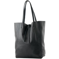 modamoda de - T163 - Ital. Large shopper bag with leather inner pocket