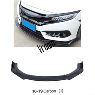 Honda Civic FC 2016-2020 Front Lip Front Lips Front Skirt Bumper Diffuser 3 Section 3 Pcs