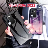 Vivo V29e 2023 Tempered Glass Phone Case Slim Back Cover Hard Shockproof Casing Phone Case For Vivo 