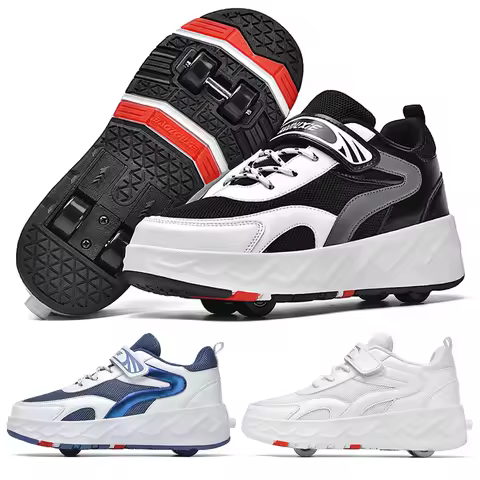 Safe and Durable Outdoor Roller Shoes with Hidden Wheels for Girls and Boys Roller Skates Shoes 2 in