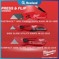 Milwaukee FASTBACK™ 6IN1 Folding Utility Knife / Flip Knife / Pocket Knife / Outdoor Knife (48-22-1505)