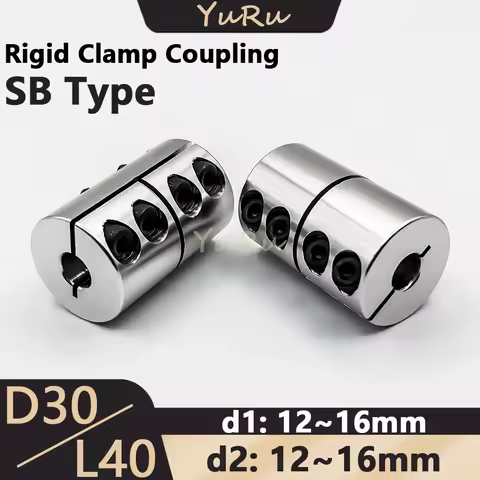 1PCS D30L40 SB Type Rigid Clamp Coupling Bore 12/12.7/13/14/15/16mm D30 L40 Aluminium Drive Shaft CN