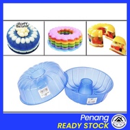 Wecareyou20 7" 9" Blue Round Jelly Pudding Mould Acuan Bulat Kek Plastic Jelly Mould Steamed Mould Acuan Kukus
