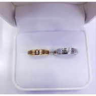 Engagement Wedding Rings With 18K/75% Gold BATIK Models And 30% PALLADIUM FREE Name Carving &amp; FREE BOX