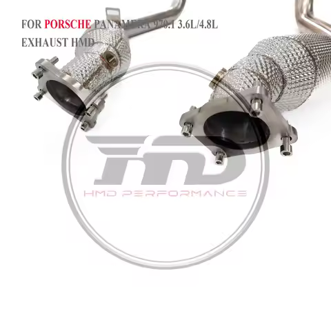 Exhaust System High Flow Performance Downpipe for Porsche Panamera S 3.6L 4.8L 970.1 2010-2014 With 