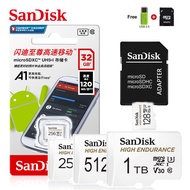 16GB 32GB 64GB 128GB 256GB 512GB 1TB High Endurance Micro SD Card for Dashcam and Loop Recording with SD Adapter