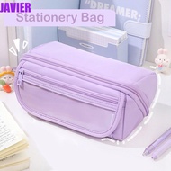 JAVIER Pencil Bag, Cosmetic Pouch Minimalism Pencil Cases, Simple Large Capacity Waterproof Pencil Holder Award Gifts