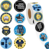 500Pcs Police Stickers Firefighter Sticker for Kids Firetruck Fireman Badge Toy Name Tag Roll for Pa