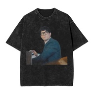 【】2025 Hot Clark Kent office David Corenswet Washed T Shirt Streetwear Hip Hop T-Shirts  Tee Shirt f