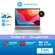 HP Pavilion 16-ag0012AU AMD Ryzen 5 8540U - AMD Radeon - 8GB - 512GB - Win11 - MS H - S 21 - 2Yrs No