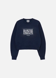 Seoulmood [PRE-ORDER] MARITHE W CLASSIC LOGO CROP SWEATSHIRT