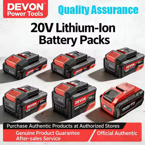 Devon 5168 5.0Ah Lithium-ion Battery Compatible 20V Power Tools 75W Charger 5401 Hammer Drill Grinde