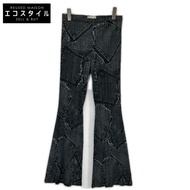 PLEATS PLEASE ISSEY MIYAKE PP41-JF874 กางเกงพลีทลายยีนส์ สีเทา ไซส์ 2 (สินค้ามือสอง)